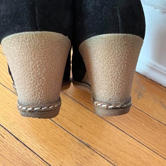 J. Crew MacAlister Suede Wedge Boots Black 9 - Picture 6 of 7